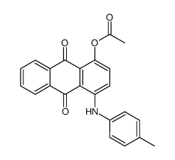 9,10-dioxo-4-(p-tolylamino)-9,10-dihydroanthracen-1-yl acetate Structure