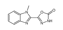 1-methyl-2-(2,3-dihydro-2-oxo-1,3,4-oxadiazol-5-yl)benzimidazole Structure