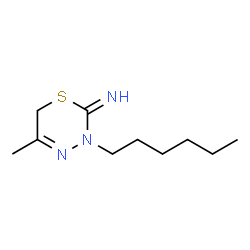 2H-1,3,4-Thiadiazin-2-imine,3-hexyl-3,6-dihydro-5-methyl-(9CI) Structure