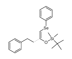 tert-butyldimethyl((4-phenyl-1-(phenylselanyl)but-1-en-2-yl)oxy)silane Structure