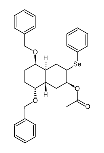 7α-acetoxy-1β,4α-bis(benzyloxy)-6β-(phenylselenyl)-4aβ,8aα-decahydronaphthalene Structure