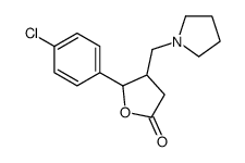 5-(4-chlorophenyl)-4-(pyrrolidin-1-ylmethyl)oxolan-2-one Structure