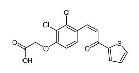 2-[2,3-dichloro-4-[(E)-3-oxo-3-thiophen-2-yl-prop-1-enyl]phenoxy]aceti c acid structure