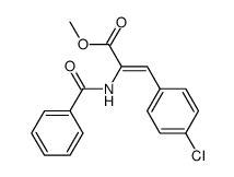 (Z)-N-benzoylamino-3-(4-chlorophenyl) acrylic acid methyl ester Structure