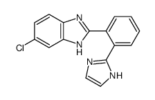 6-chloro-2-[2-(1H-imidazol-2-yl)phenyl]-1H-benzimidazole结构式