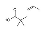 2,2-dimethylhex-4-enoic acid Structure
