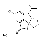 6-chloro-1'-(2-methylpropyl)spiro[2-benzofuran-3,2'-pyrrolidine]-1-thione,hydrochloride结构式