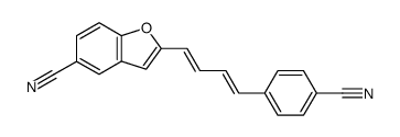 2-[4-(4-Cyanphenyl)-1,3-butadienyl]-1-benzofuran-5-carbonitril结构式