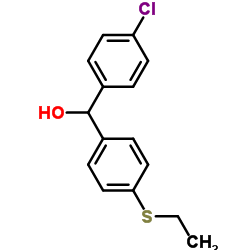 4-CHLORO-4'-(ETHYLTHIO)BENZHYDROL structure
