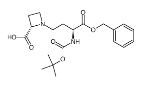 (S)-1-((S)-4-(benzyloxy)-3-((tert-butoxycarbonyl)amino)-4-oxobutyl)azetidine-2-carboxylic acid结构式