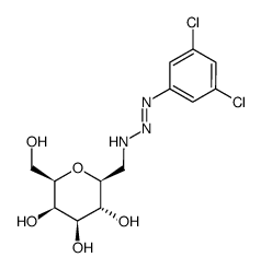 β-D-galactopyranosylmethyl 3,5-dichlorophenyltriazene结构式