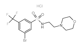 3-BROMO-N-(2-MORPHOLIN-4-YL-ETHYL)-5-TRIFLUOROMETHYL-BENZENESULFONAMIDE HYDROCHLORIDE Structure