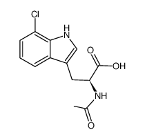 (S)-N-acetyl-7'-chlorotryptophan Structure