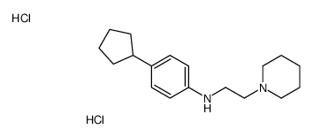 4-cyclopentyl-N-(2-piperidin-1-ylethyl)aniline,dihydrochloride结构式