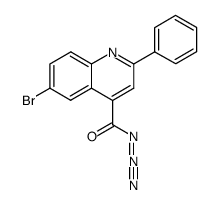 6-bromo-2-phenyl-quinoline-4-carbonyl azide结构式