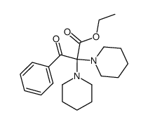 3-oxo-3-phenyl-2,2-dipiperidino-propionic acid ethyl ester结构式