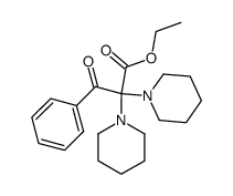 3-oxo-3-phenyl-2,2-dipiperidino-propionic acid ethyl ester Structure