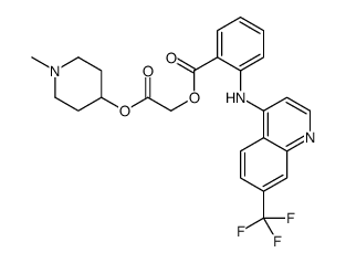 [2-(1-methylpiperidin-4-yl)oxy-2-oxoethyl] 2-[[7-(trifluoromethyl)quinolin-4-yl]amino]benzoate Structure