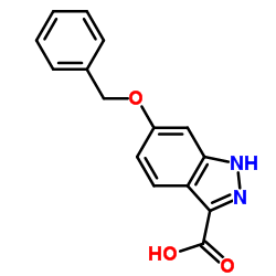 6-苄氧基-1H-吲唑-3-羧酸结构式