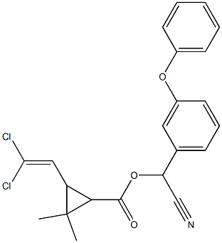 氰基(3-苯氧基苯基)甲基3-(2,2-二氯乙烯基)-2,2-二甲基环丙烷羧酸酯图片