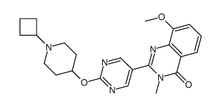 4(3H)-Quinazolinone,2-[2-[(1-cyclobutyl-4-piperidinyl)oxy]-5-pyrimidinyl]-8-methoxy-3-methyl- structure