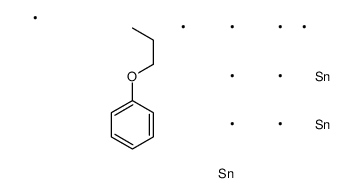 trimethyl-[3-phenoxy-1,1-bis(trimethylstannyl)propyl]stannane结构式