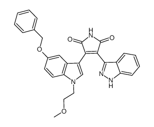 3-[5-benzyloxy-1-(2-methoxy-ethyl)-1H-indol-3-yl]-4-(1H-indazol-3-yl)-pyrrole-2,5-dione Structure