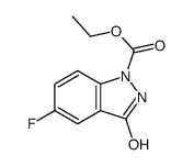 ETHYL 5-FLUORO-3-OXO-2,3-DIHYDRO-1H-INDAZOLE-1-CARBOXYLATE结构式