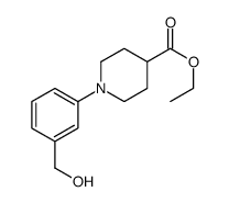 1-(3-羟基甲基苯基)-哌啶-4-羧酸乙酯结构式