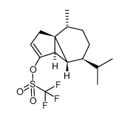 (-)-(1R,5R,6R,7S,10R)-7-isopropyl-10-methyl-tricyclo[4.4.0.01,5]dec-3,4-en-4-trifluoromethanesulfonate结构式