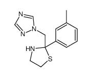 2-(3-methylphenyl)-2-(1,2,4-triazol-1-ylmethyl)-1,3-thiazolidine结构式