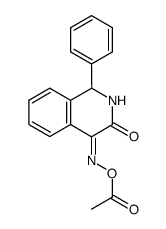 (Z)-4-(acetoxyimino)-1-phenyl-1,4-dihydro-3(2H)-isoquinolinone结构式