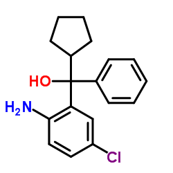 (2-Amino-5-chlorophenyl)(cyclopentyl)phenylmethanol结构式