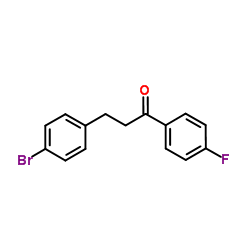 3-(4-Bromophenyl)-1-(4-fluorophenyl)-1-propanone结构式