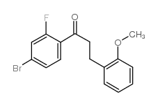 4'-BROMO-2'-FLUORO-3-(2-METHOXYPHENYL)PROPIOPHENONE结构式