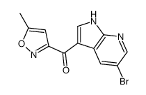 (5-bromo-1H-pyrrolo[2,3-b]pyridin-3-yl)-(5-methyl-1,2-oxazol-3-yl)methanone结构式