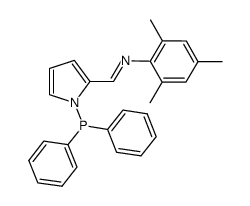 (2,4,6-trimethylphenyl)(1-diphenylphosphanyl-1H-pyrrol-2-ylmethylene)amine结构式
