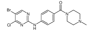 [4-(5-bromo-4-chloropyrimidin-2-ylamino)phenyl]-(4-methylpiperazin-1-yl)methanone结构式