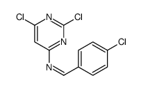 1-(4-chlorophenyl)-N-(2,6-dichloropyrimidin-4-yl)methanimine结构式