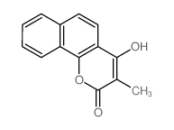 4-hydroxy-3-methylbenzo[h]chromen-2-one结构式