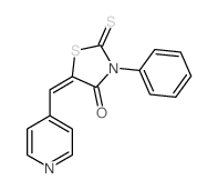 4-Thiazolidinone,3-phenyl-5-(4-pyridinylmethylene)-2-thioxo- Structure