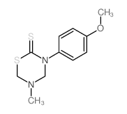 2H-1,3,5-Thiadiazine-2-thione,tetrahydro-3-(4-methoxyphenyl)-5-methyl- Structure