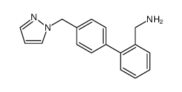 [1,1'-Biphenyl]-2-methanamine, 4'-(1H-pyrazol-1-ylmethyl) Structure