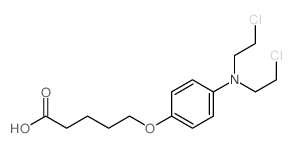 5-(p-(Bis(2-chloroethyl)amino)phenoxy)valeric acid Structure