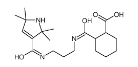 2-[3-[(2,2,5,5-tetramethyl-1H-pyrrole-3-carbonyl)amino]propylcarbamoyl]cyclohexane-1-carboxylic acid Structure