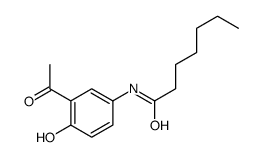 N-(3-acetyl-4-hydroxyphenyl)heptan-1-amide结构式