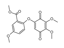 2,3-dimethoxy-5-(4-methoxy-2-methoxycarbonylphenoxy)benzoquinone结构式