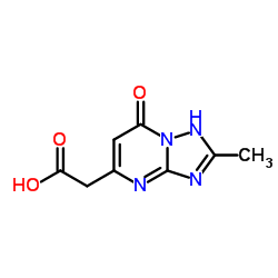 (2-Methyl-7-oxo-1,7-dihydro[1,2,4]triazolo[1,5-a]pyrimidin-5-yl)acetic acid Structure