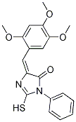 (5E)-3-苯基-2-硫代-5-(2,4,5-三甲氧基苯亚甲基)咪唑啉-4-酮结构式