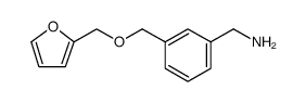 1-{3-[(2-呋喃基甲氧基)甲基]苯基}甲胺结构式